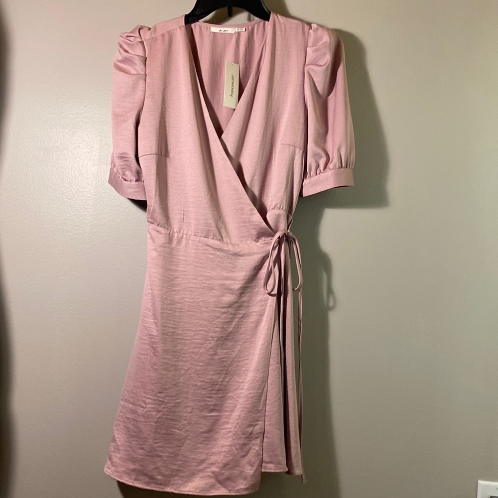 Francesca’s Satin Wrap Dress